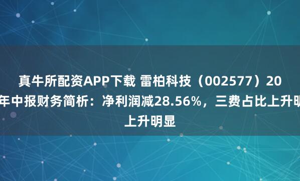 真牛所配资APP下载 雷柏科技（002577）2025年中报财务简析：净利润减28.56%，三费占比上升明显